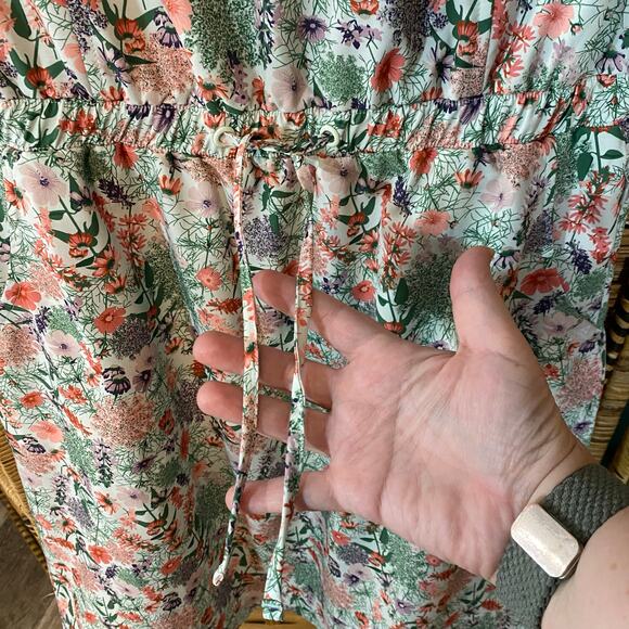 Ascend Women’s Floral Athletic Dress Medium hidden zip Pocket Drawstring Waist - Picture 2 of 7